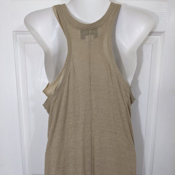 Brochu Walker RARE Layered Linen Tan Sleeveless Sweater Maxi Dress - size S - Picture 10 of 15